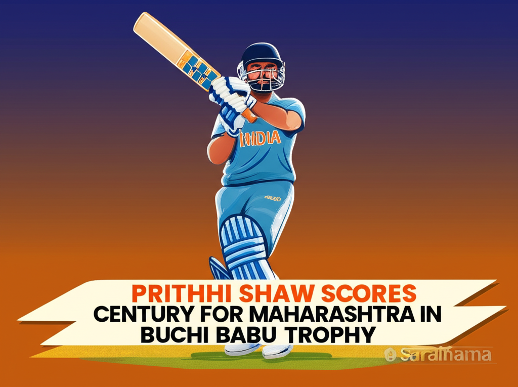 Prithvi Shaw Scores Century for Maharashtra in Buchi Babu Trophy