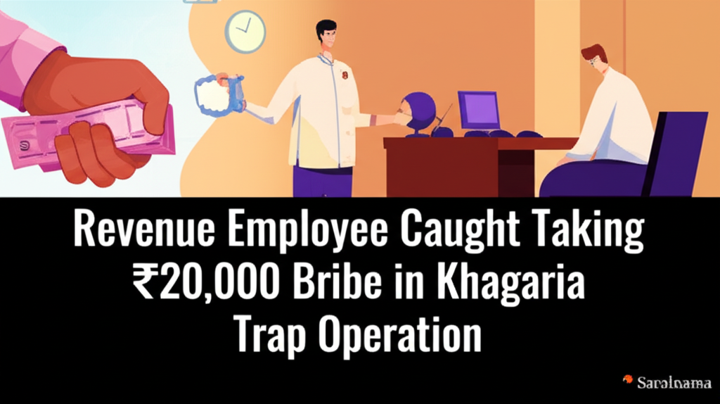 Revenue Employee Caught Taking ₹20,000 Bribe in Khagaria Trap Operation