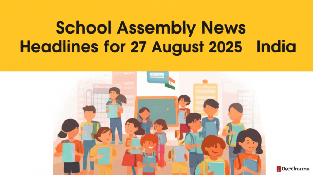 School Assembly News Headlines for 27 August 2025 in India