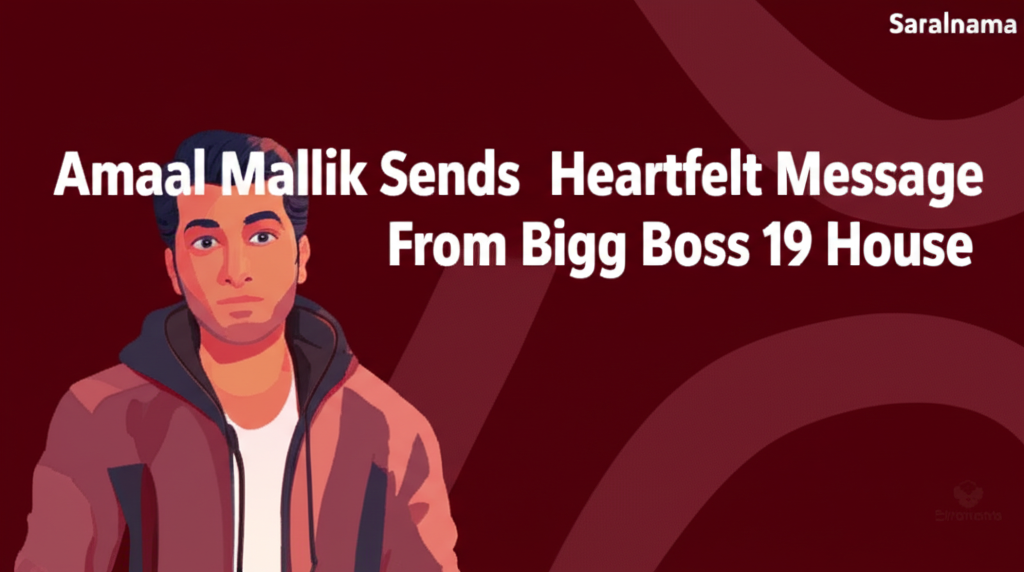 Amaal Mallik Sends Heartfelt Message From Bigg Boss 19 House