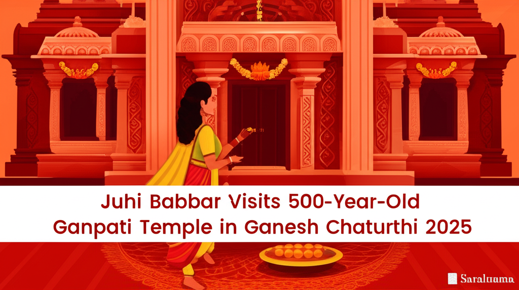 Juhi Babbar Visits 500-Year-Old Ganpati Temple in Pondicherry on Ganesh Chaturthi 2025