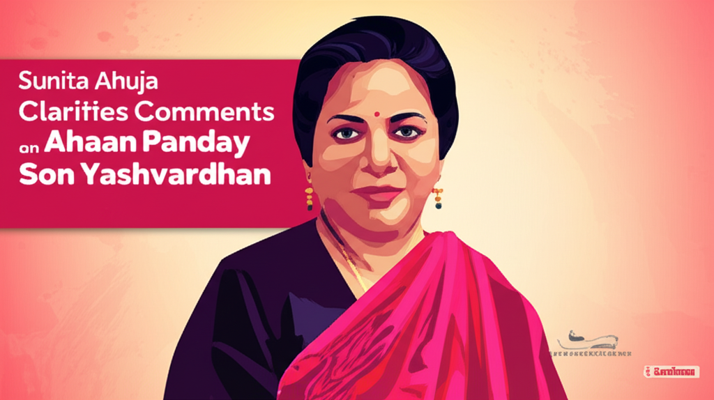 Sunita Ahuja Clarifies Comments on Ahaan Panday and Son Yashvardhan