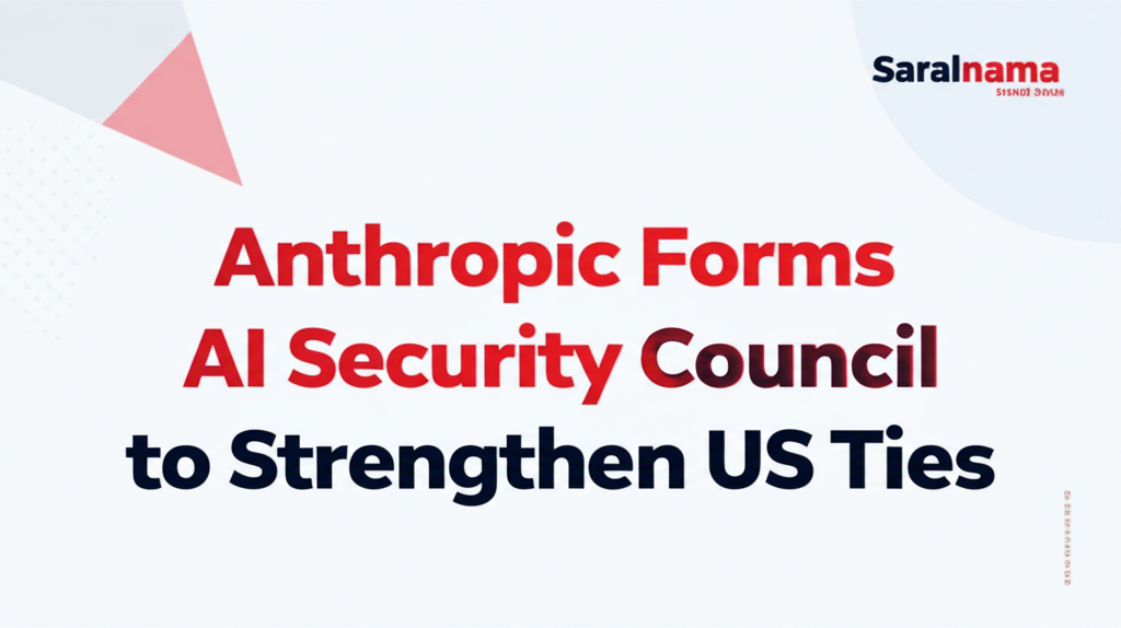 Anthropic Forms AI Security Council to Strengthen US Ties