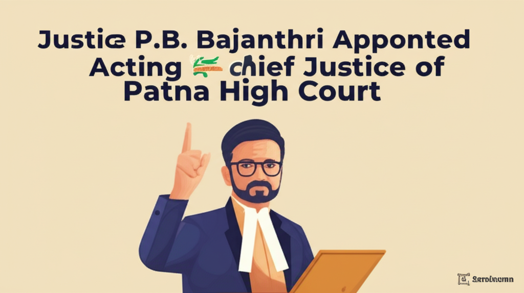 Justice P.B. Bajanthri Appointed Acting Chief Justice of Patna High Court