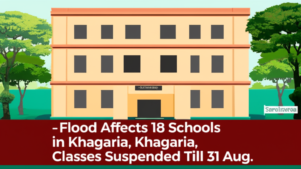 Flood Affects 18 Schools in Khagaria, Classes Suspended Till 31 Aug