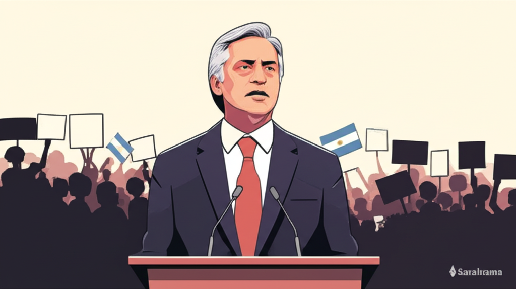 Argentinian President Javier Milei Faces Protest at Rally