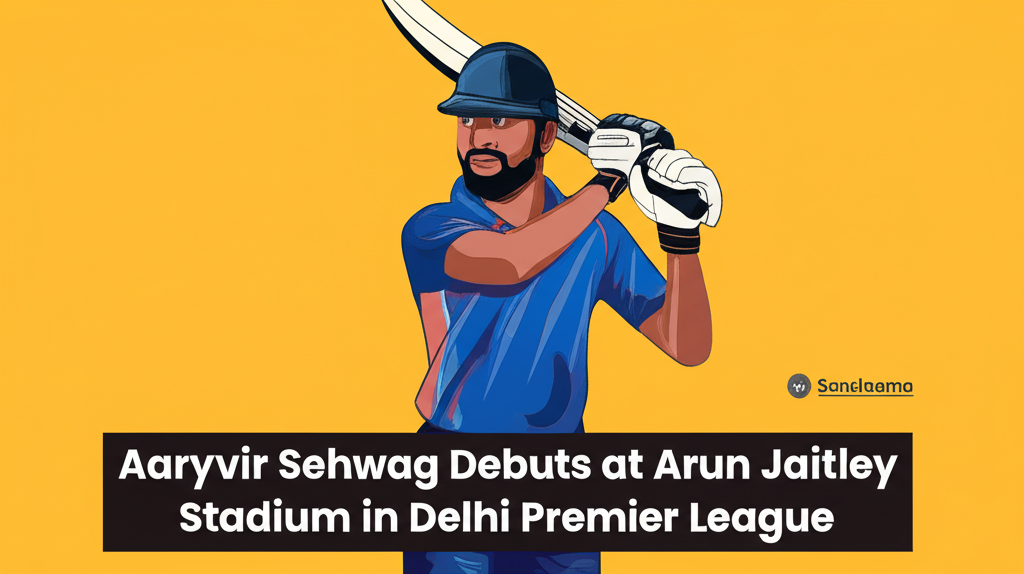 Aaryavir Sehwag Debuts at Arun Jaitley Stadium in Delhi Premier League