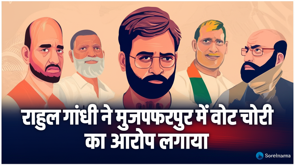 राहुल गांधी ने मुजफ्फरपुर में वोट चोरी का आरोप लगाया