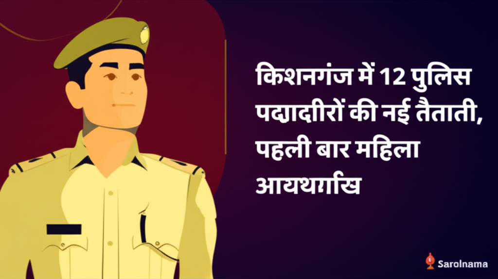 किशनगंज में 12 पुलिस पदाधिकारियों की नई तैनाती, पहली बार महिला थानाध्यक्ष