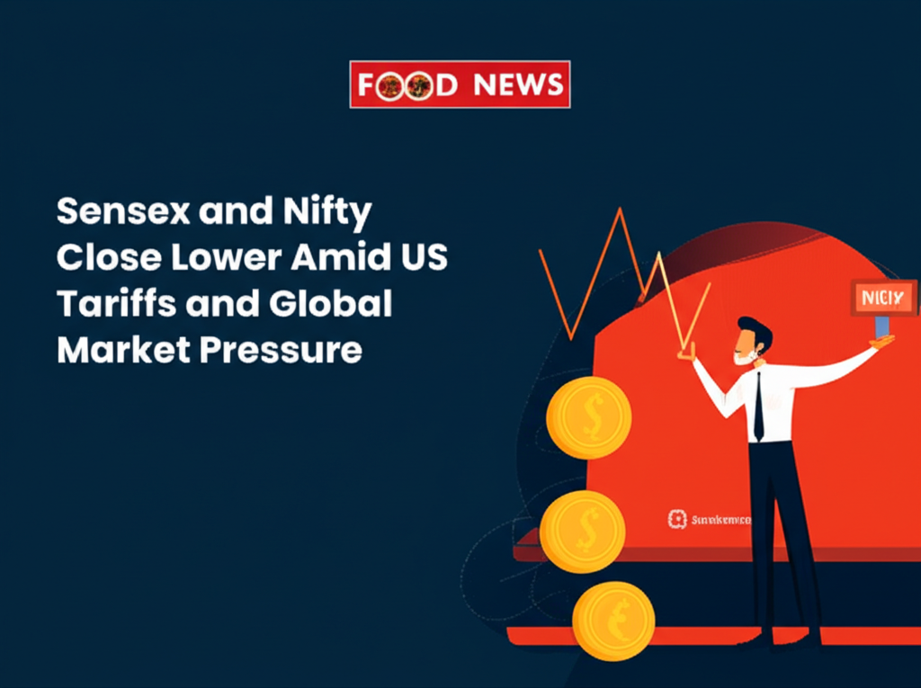 Sensex and Nifty Close Lower Amid US Tariffs and Global Market Pressure