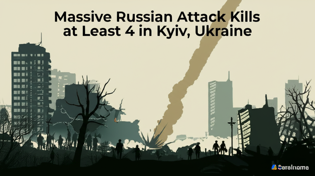 Massive Russian Attack Kills at Least 4 in Kyiv, Ukraine