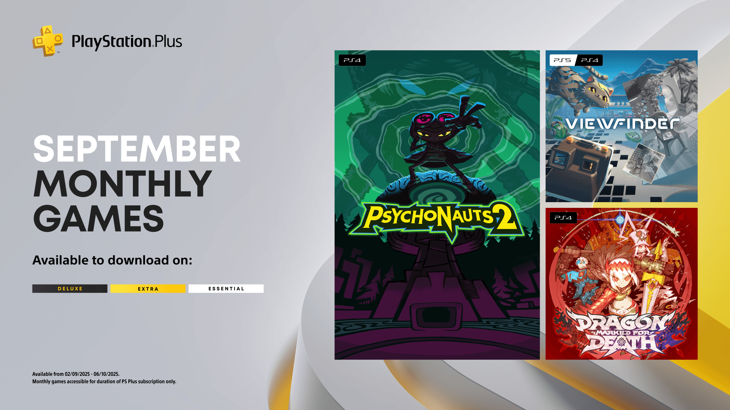 PlayStation Plus September 2025 Games: Psychonauts 2, Dragon Marked For Death, Viewfinder