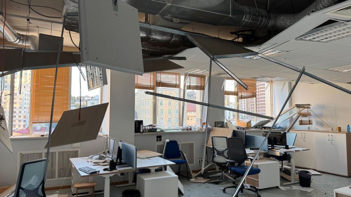 Russian Airstrikes Damage EU Mission Building In Kyiv