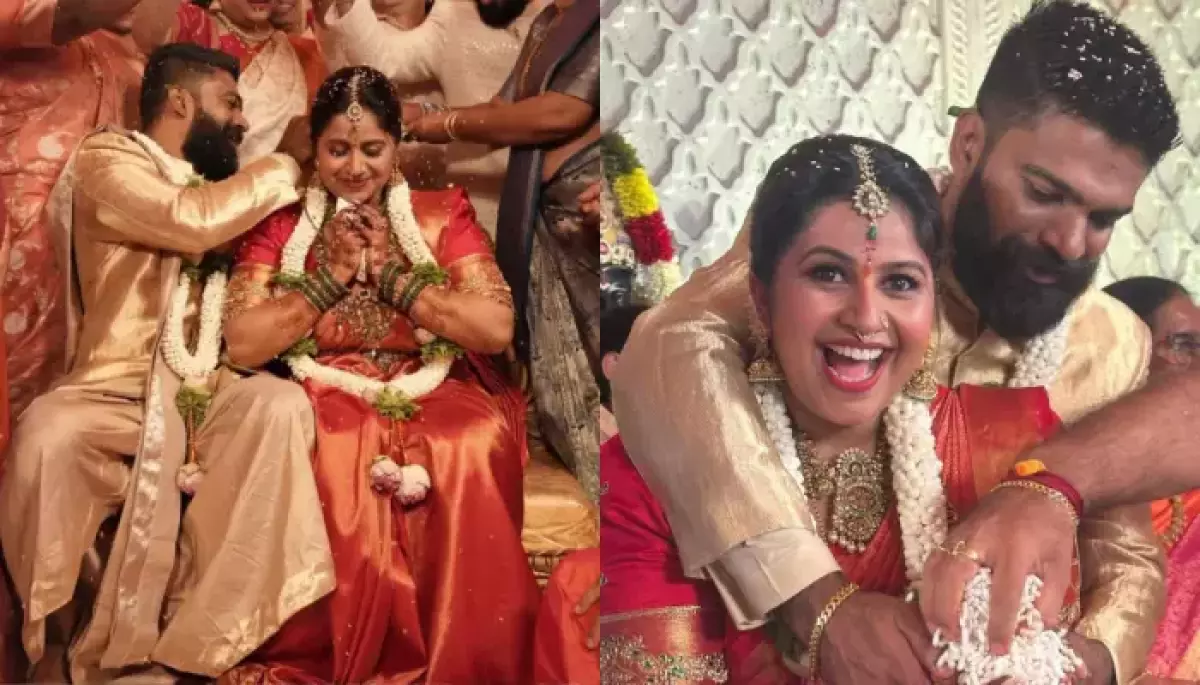 Kannada TV Host Anushree Marries Roshan in Bengaluru