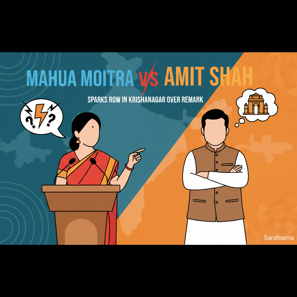 Mahua Moitra Sparks Row Over Amit Shah Remark In Krishnanagar