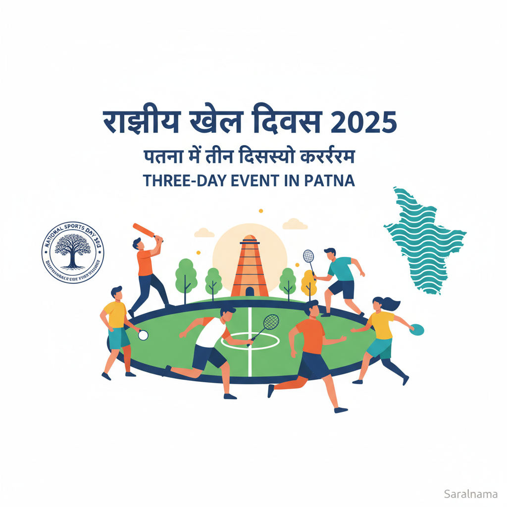 राष्ट्रीय खेल दिवस 2025 पर पटना में तीन दिवसीय कार्यक्रम