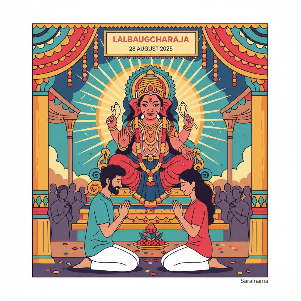 Sidharth Malhotra, Janhvi Kapoor Pray At Lalbaugcha Raja On 28 Aug 2025