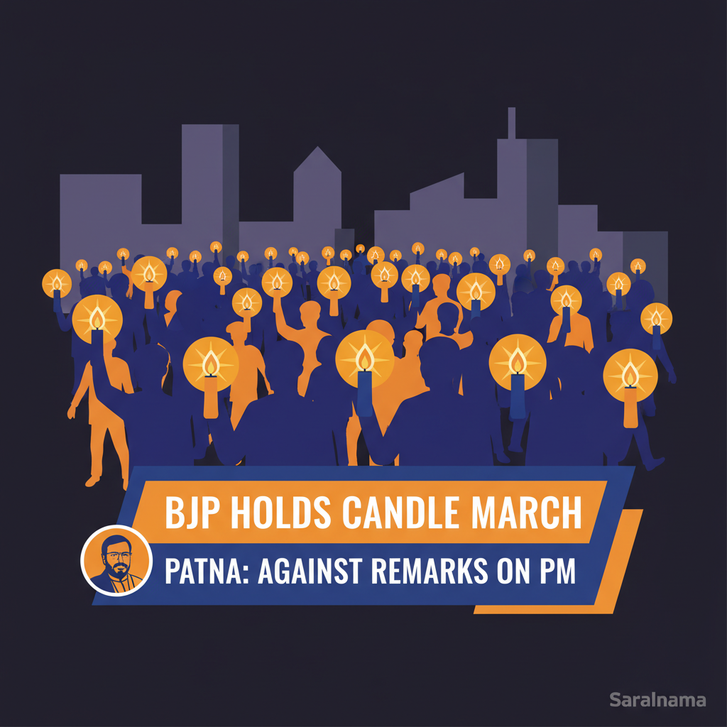 BJP Holds Candle March in Patna Against Remarks on PM Modi