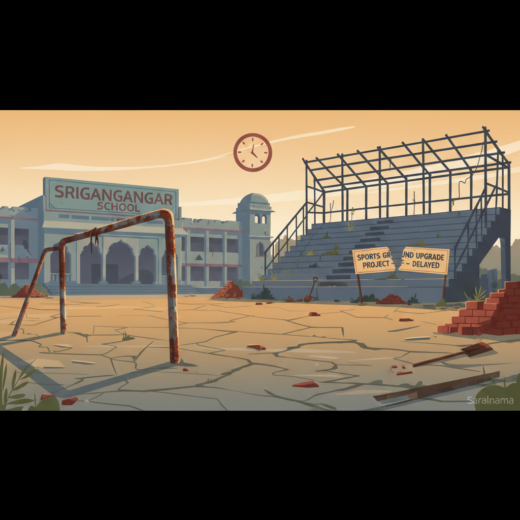 School Sports Ground Upgrade Delayed in Sriganganagar