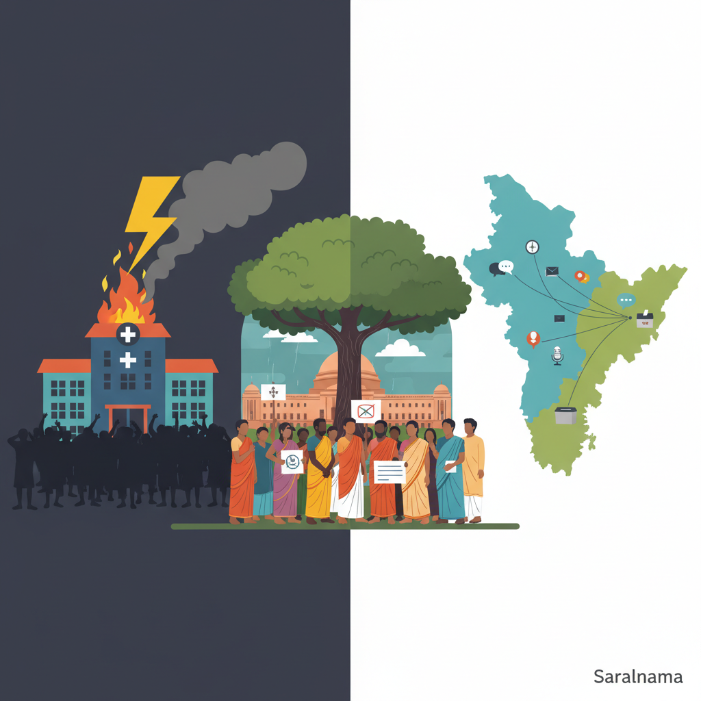 Fire at Hospital, Lightning Strike, and Political Meetings in Bihar