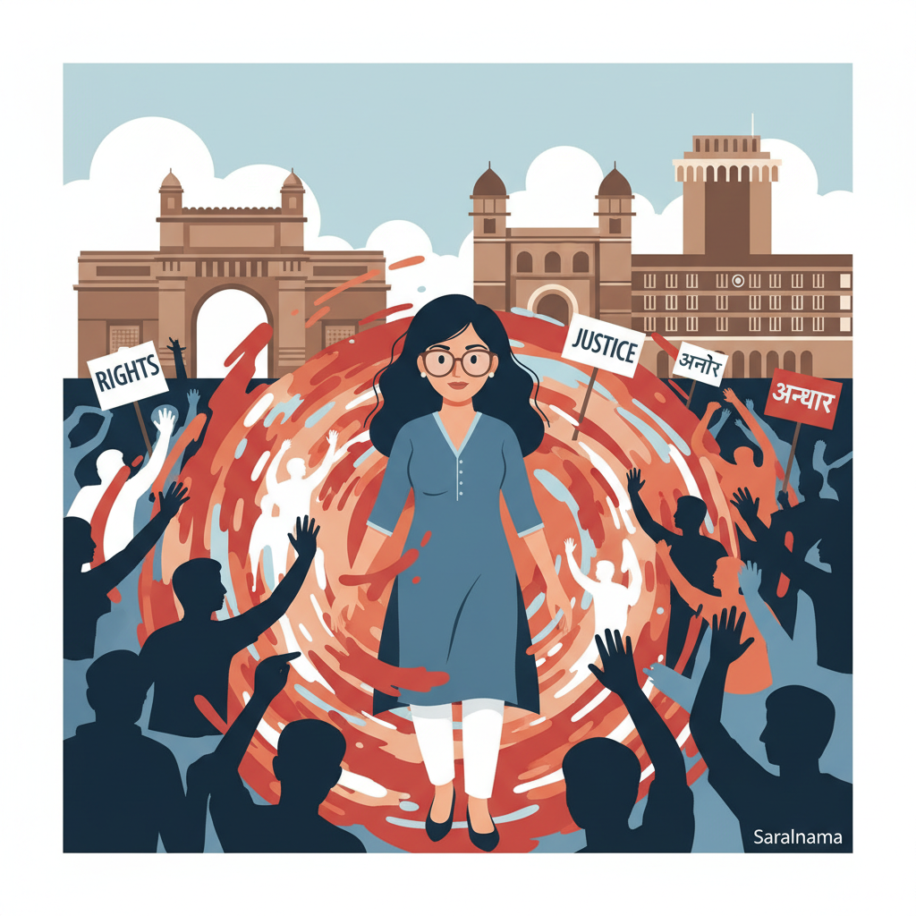 Actor Sumona Chakravarti Mobbed During Mumbai Protests