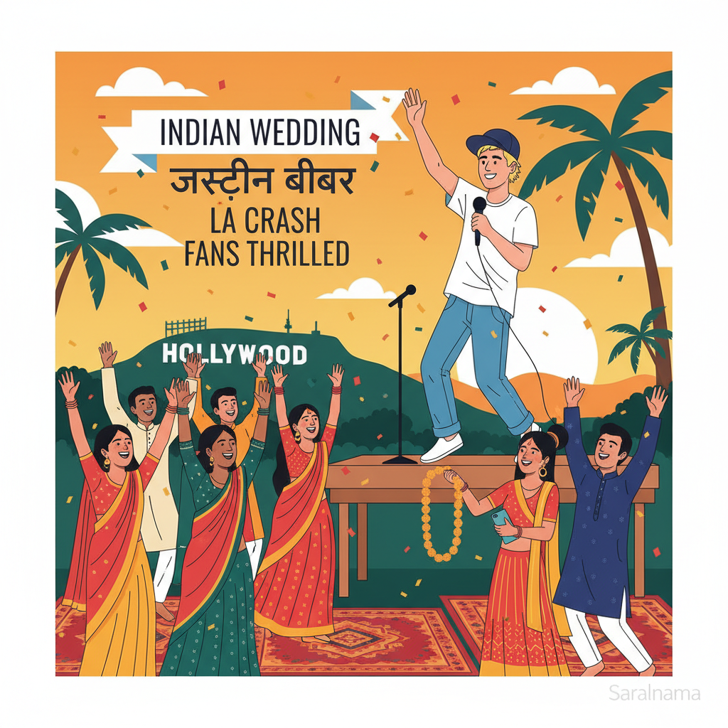 Justin Bieber Crashes Indian Wedding in LA, Fans Thrilled