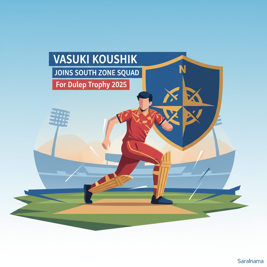 Vasuki Koushik Joins South Zone Squad for Duleep Trophy 2025