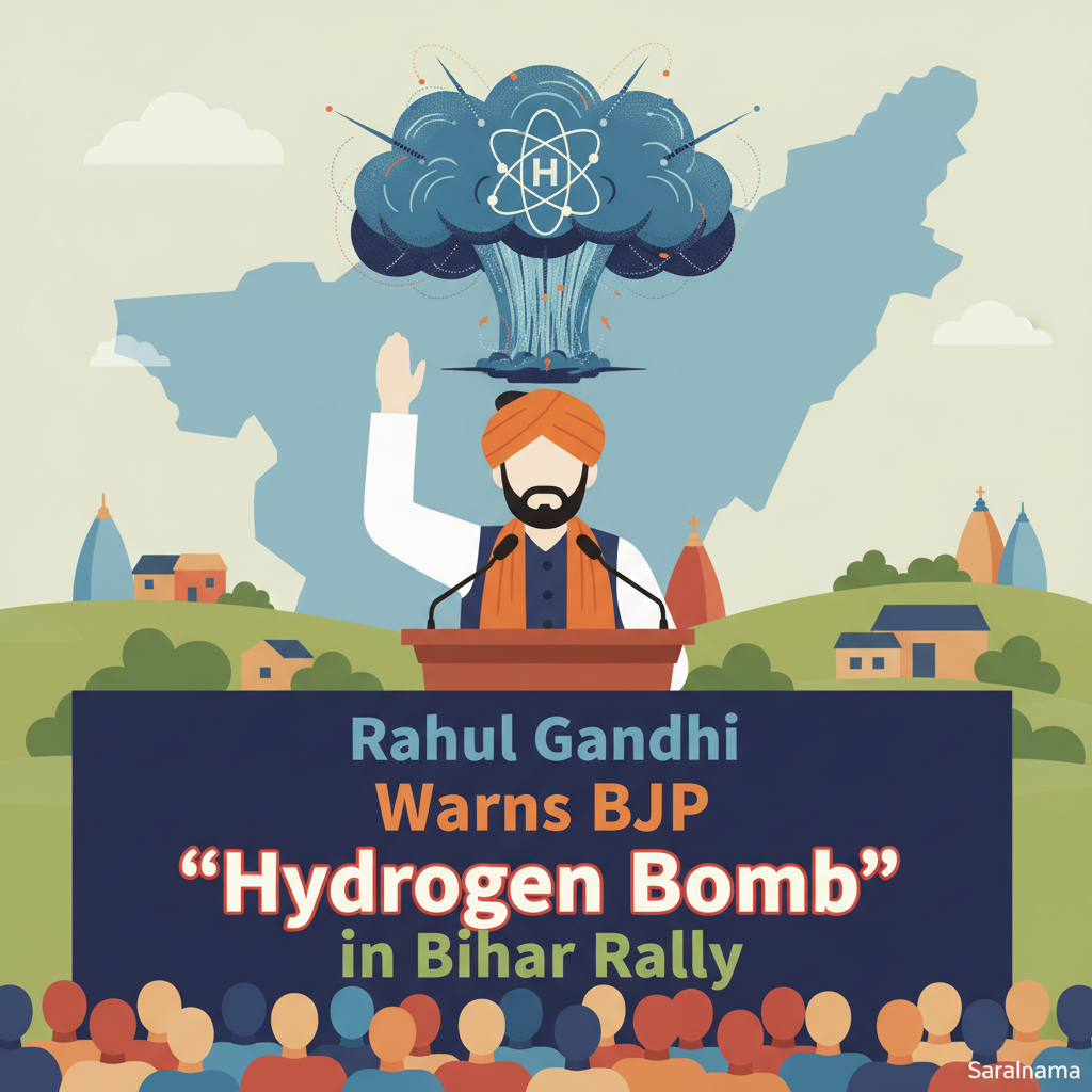 Rahul Gandhi Warns BJP of 'Hydrogen Bomb' in Bihar Rally