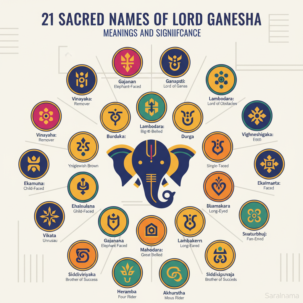 21 Sacred Names of Lord Ganesha: Meanings and Significance