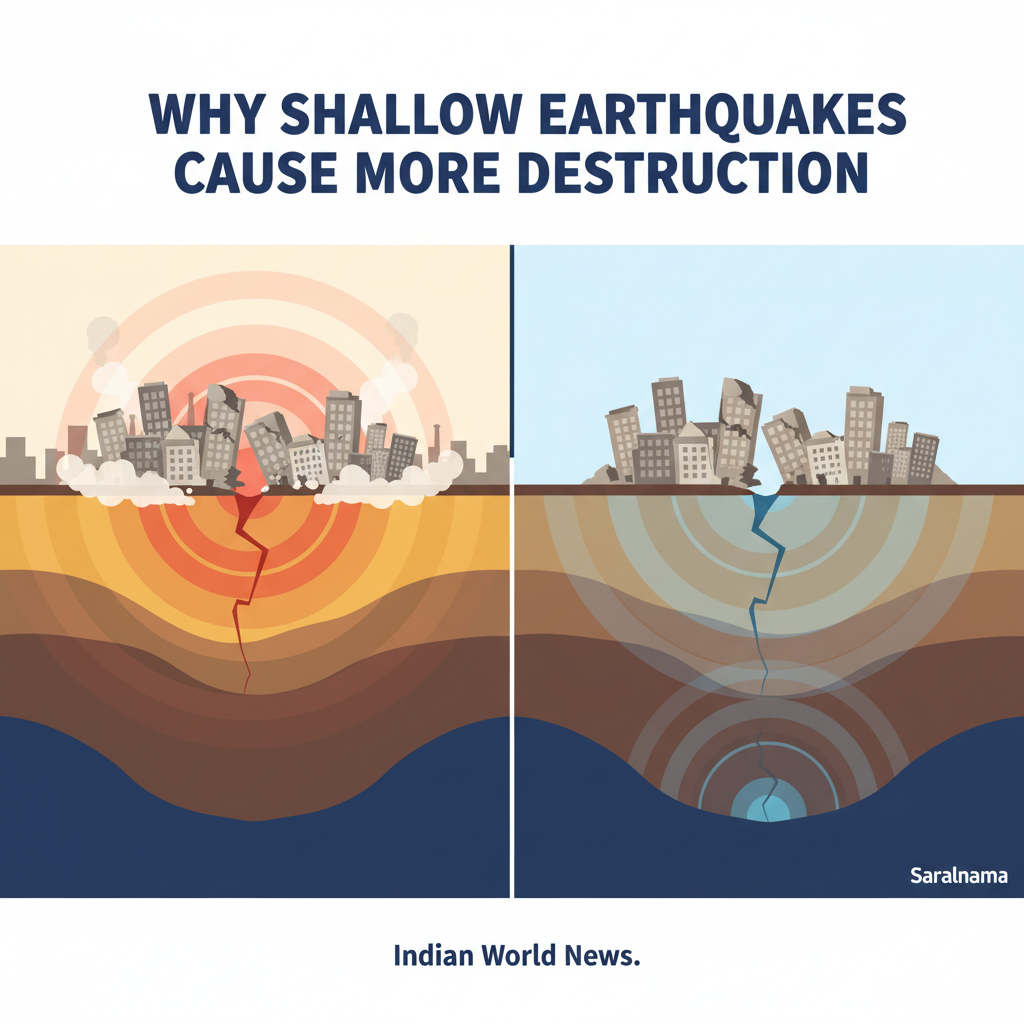 Why Shallow Earthquakes Cause More Destruction