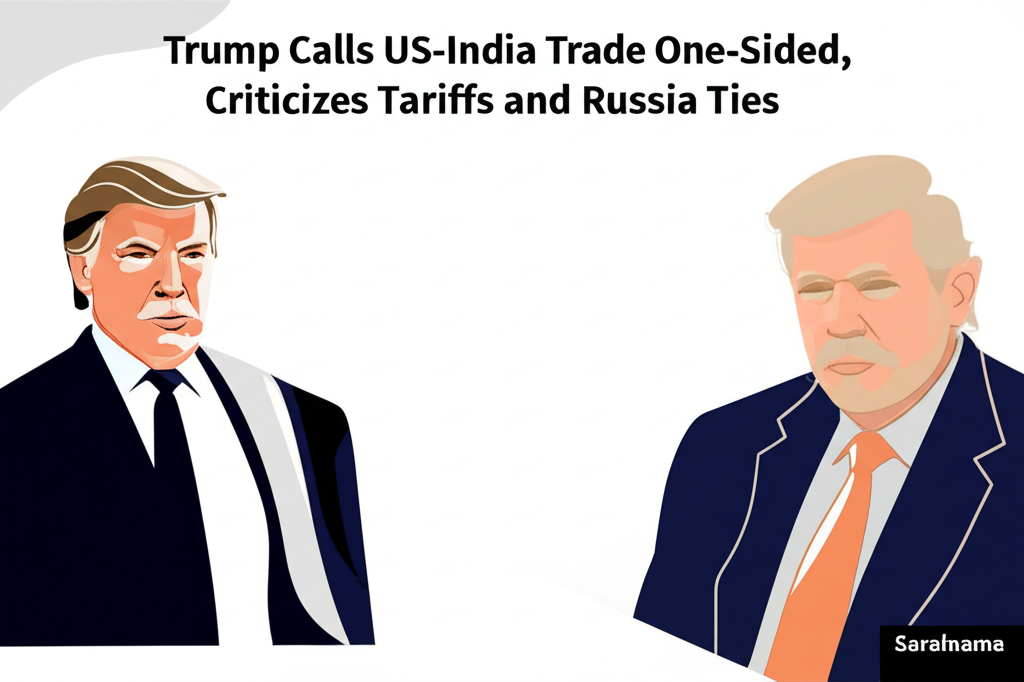 Trump Calls US-India Trade One-Sided, Criticizes Tariffs and Russia Ties