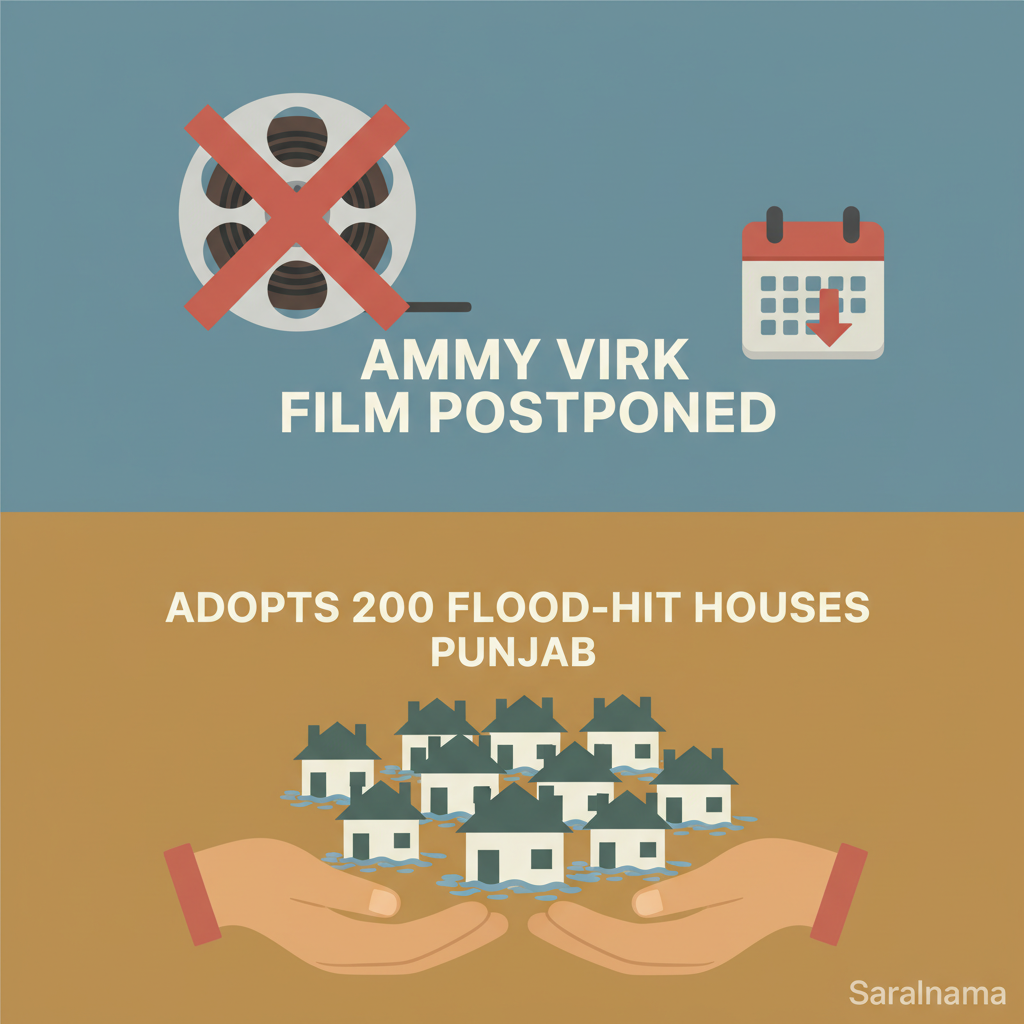 Ammy Virk Postpones Film, Adopts 200 Flood-Hit Houses in Punjab