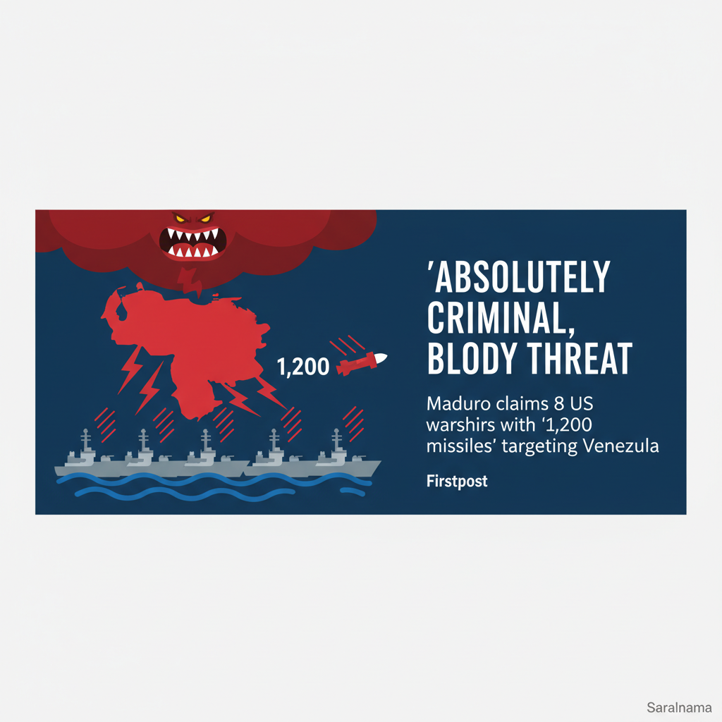 'Absolutely criminal, bloody threat': Maduro claims 8 US warships with '1,200 missiles' targeting Venezuela – Firstpost