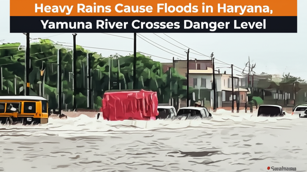 Heavy Rains Cause Floods in Haryana, Yamuna River Crosses Danger Level