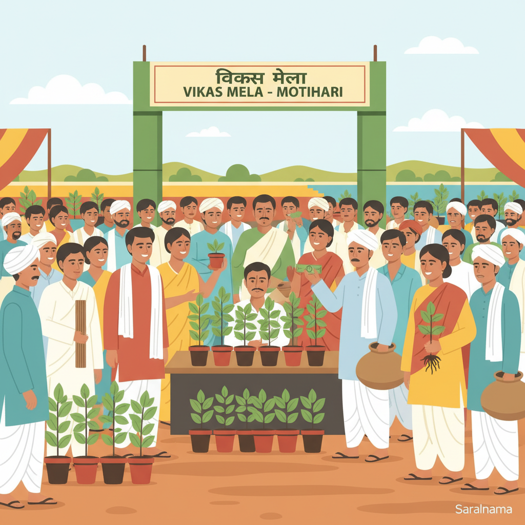 Farmers Flock to Buy Plants at Vikas Mela in Motihari