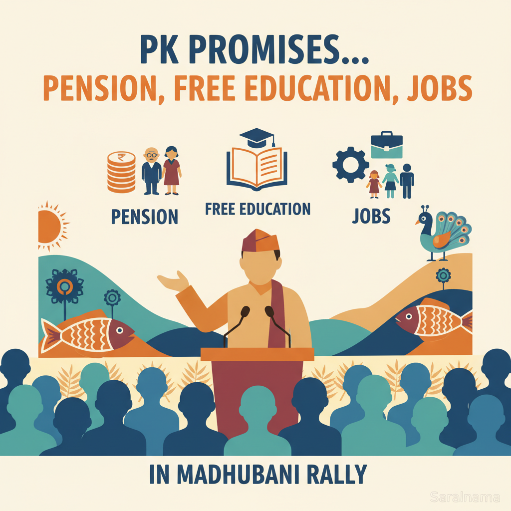 PK Promises Pension, Free Education, Jobs in Madhubani Rally