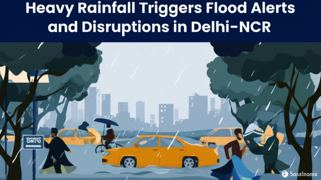 Heavy Rainfall Triggers Flood Alerts and Disruptions in Delhi-NCR