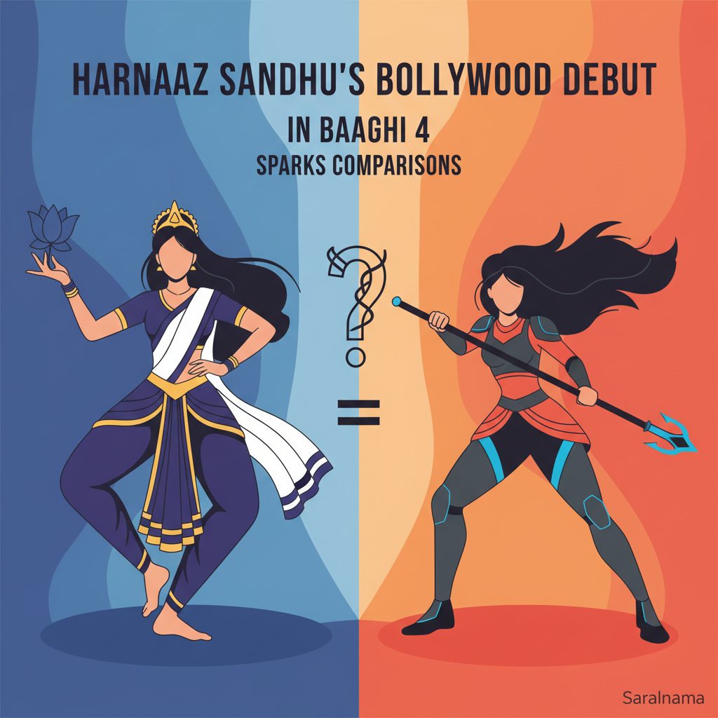 Harnaaz Sandhu's Bollywood Debut in Baaghi 4 Sparks Comparisons