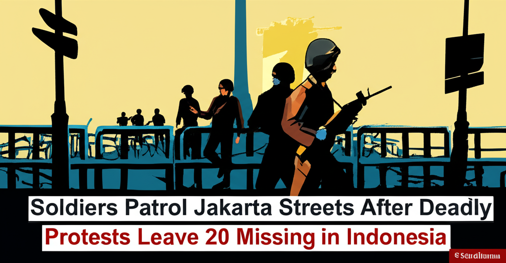 Soldiers Patrol Jakarta Streets After Deadly Protests Leave 20 Missing in Indonesia