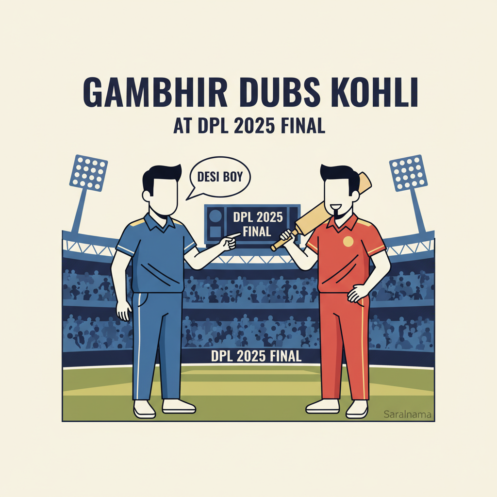 Gambhir Dubs Kohli 'Desi Boy' at DPL 2025 Final