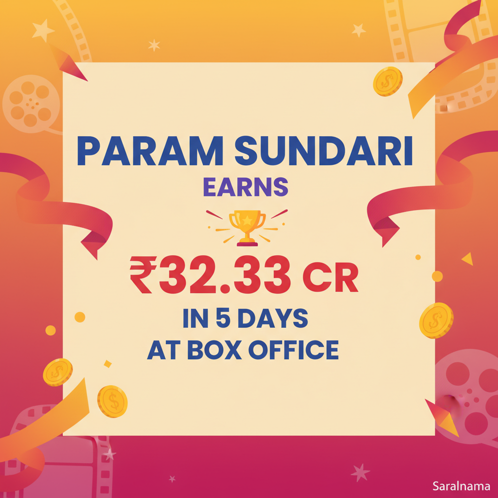 Param Sundari Earns ₹32.33 Cr in 5 Days at Box Office