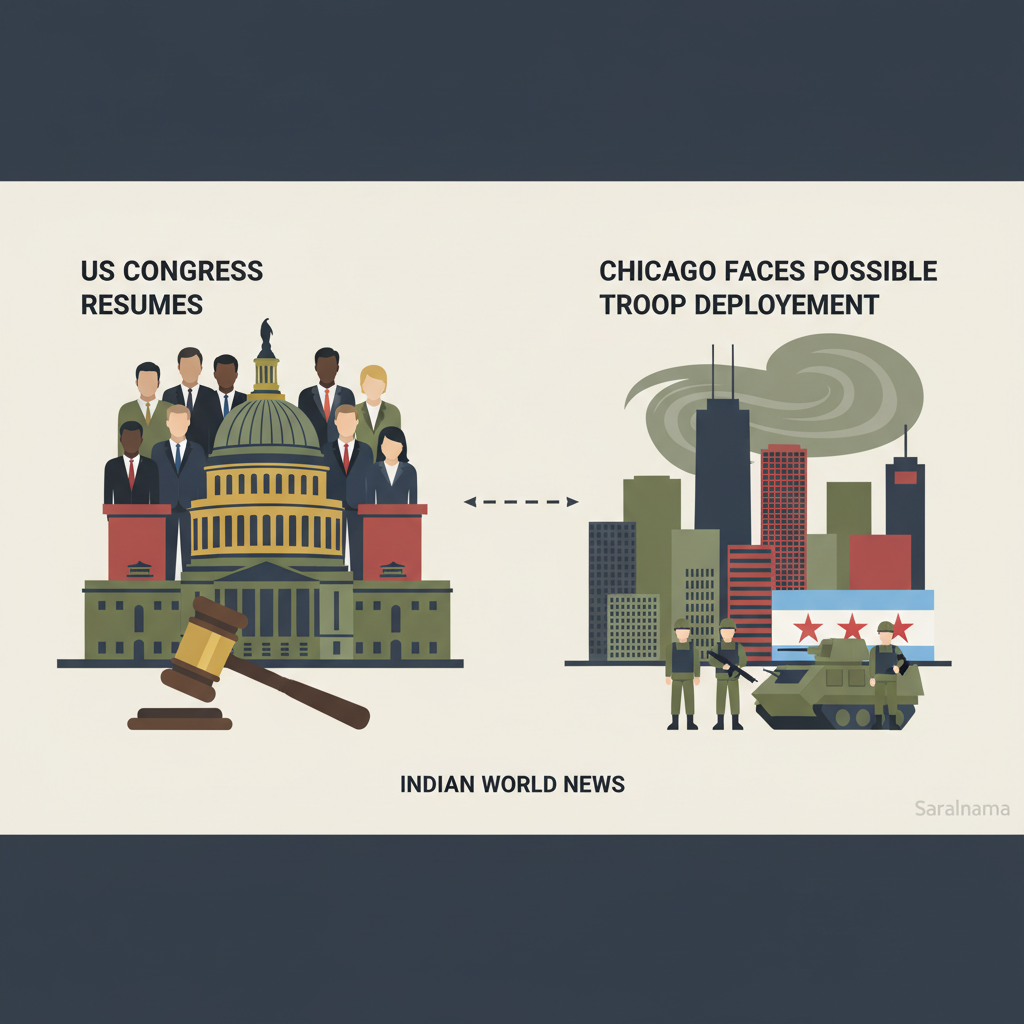 US Congress Resumes as Chicago Faces Possible Troop Deployment