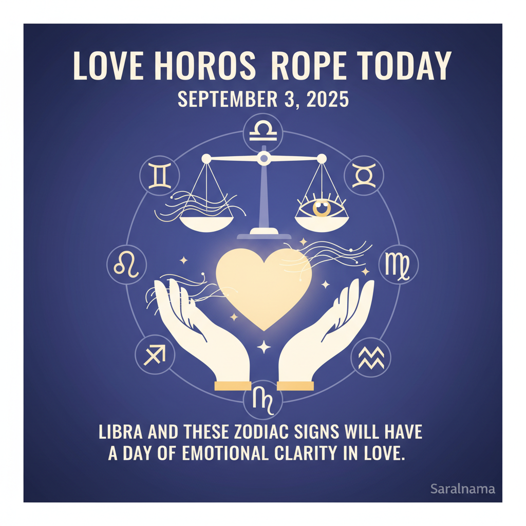 Love Horoscope Today, September 3, 2025: Libra and these zodiac signs will have a day of emotional clarity in love