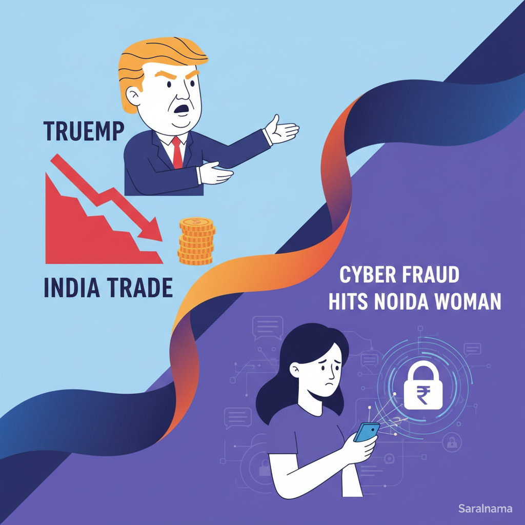 Trump Criticizes India Trade, Cyber Fraud Hits Noida Woman
