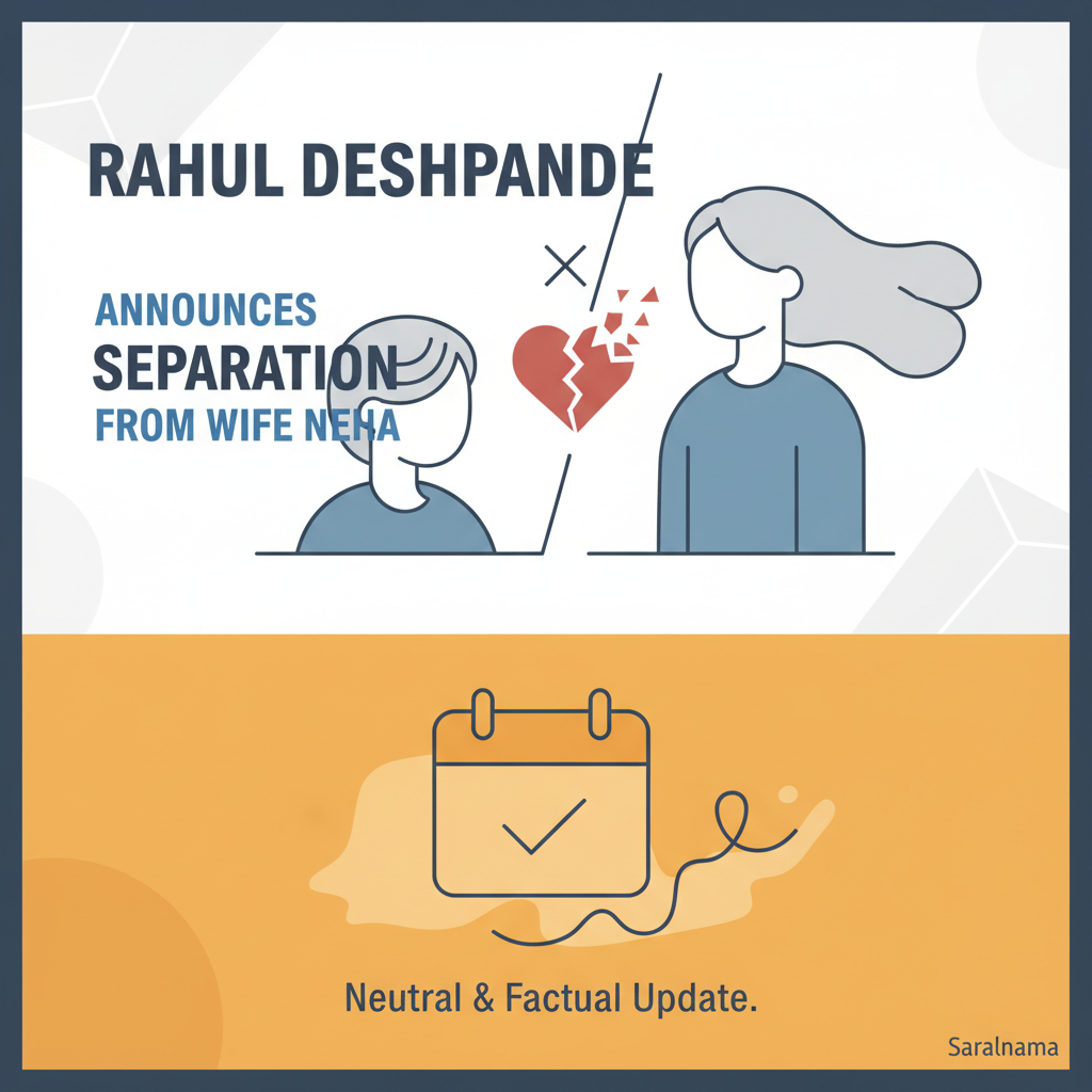 Rahul Deshpande Announces Separation from Wife Neha