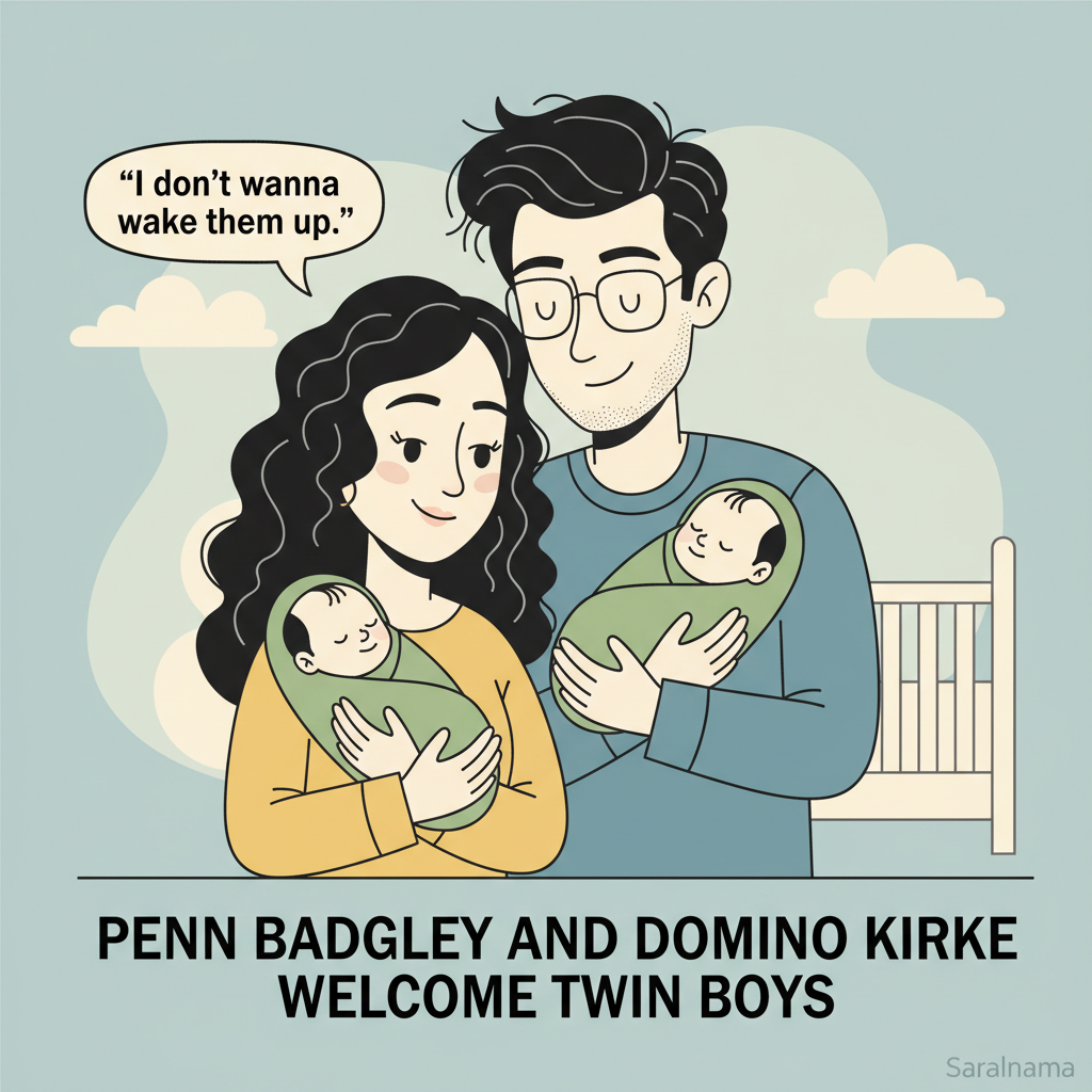 You star Penn Badgley and wife Domino Kirke welcome twin boys: ‘I don’t wanna wake them up