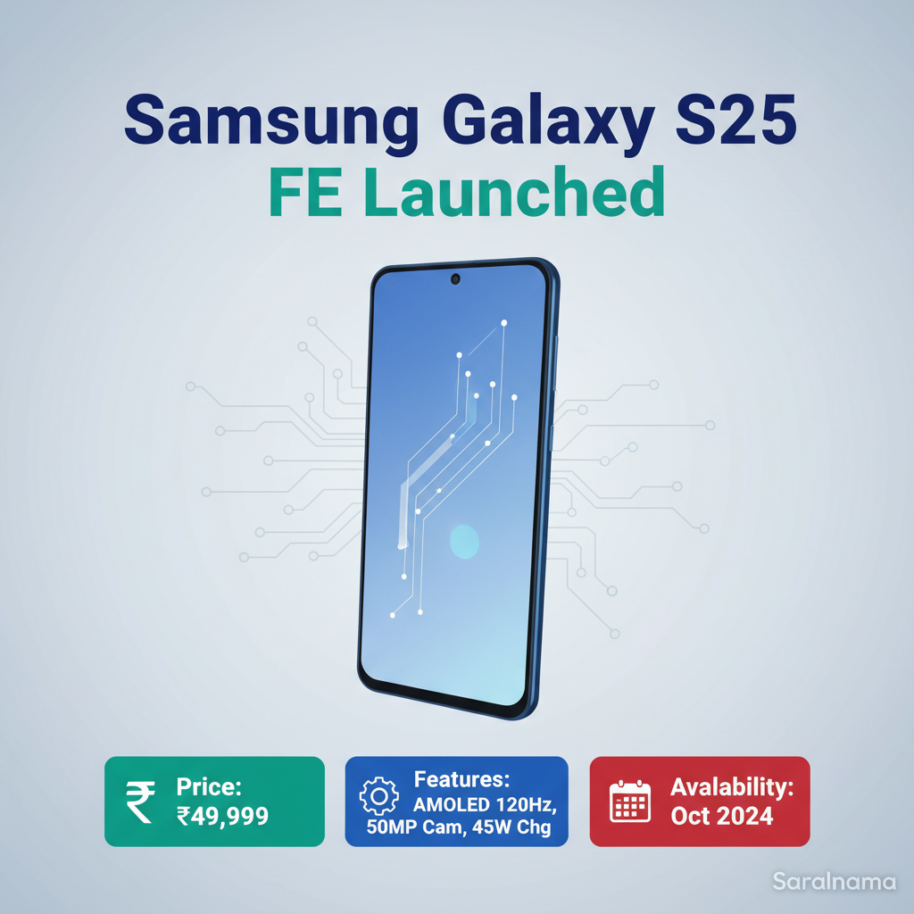 Samsung Galaxy S25 FE Launched: Price, Features, Availability