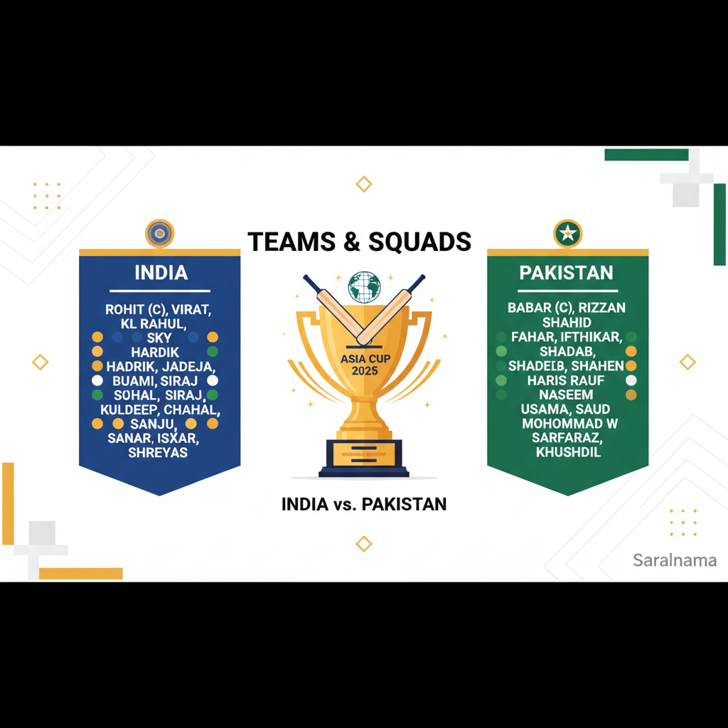 Who are the teams, and what are their squads for Asia Cup 2025?