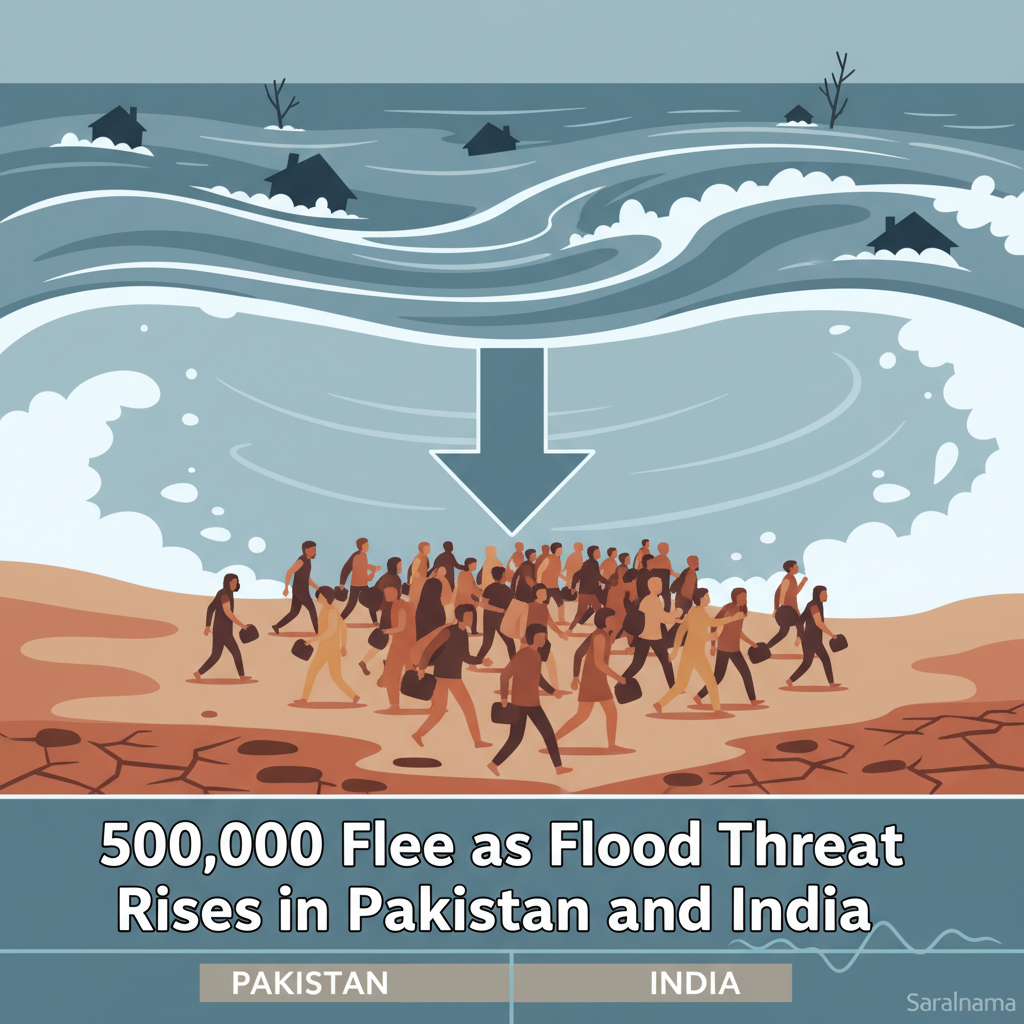 500,000 Flee as Flood Threat Rises in Pakistan and India