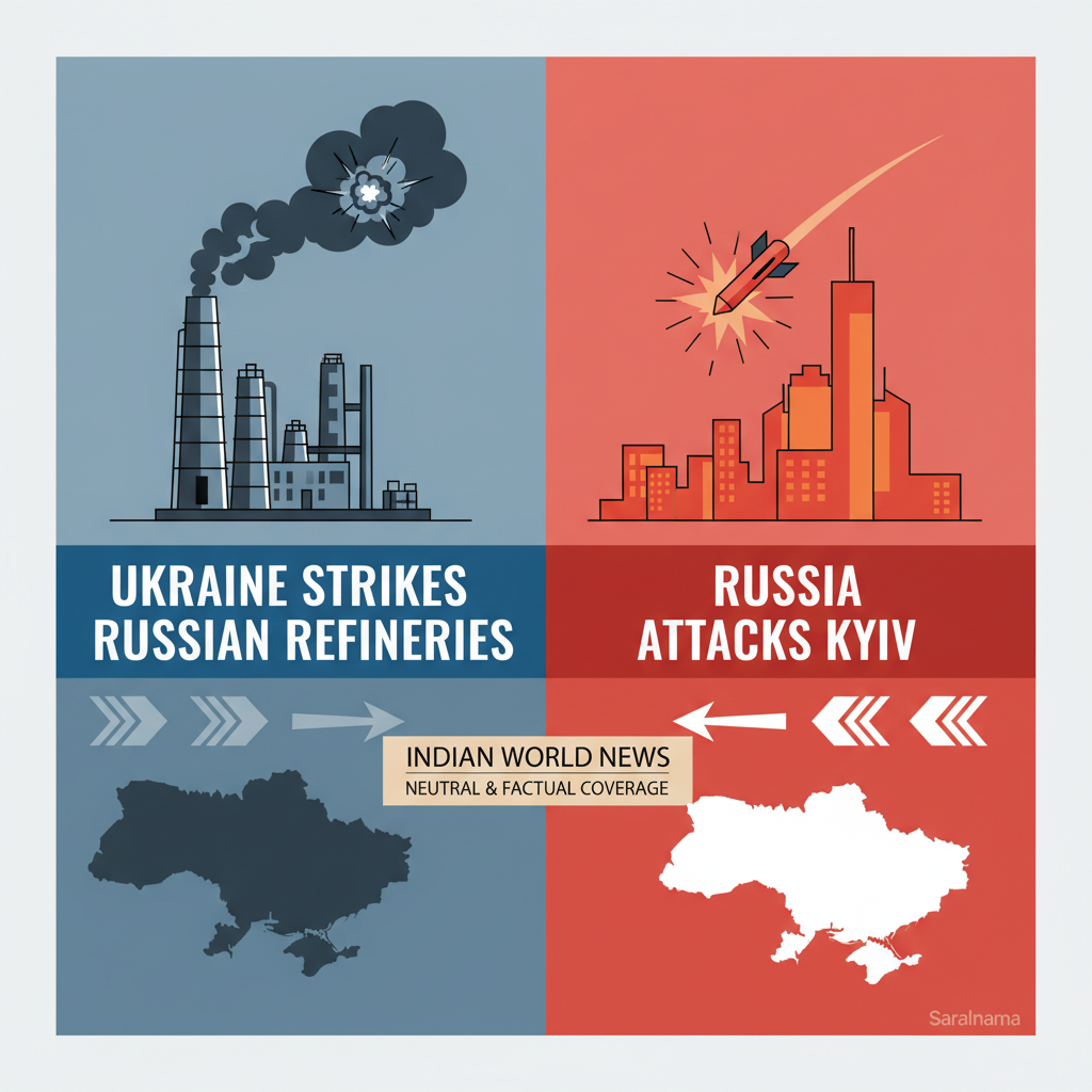 Ukraine Strikes Russian Refineries, Russia Attacks Kyiv